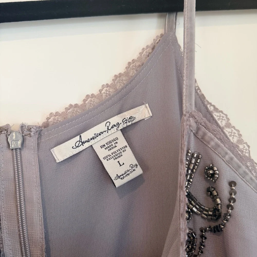 American Rag Cie Mini Dress, Beaded Front. - Picture 3 of 10